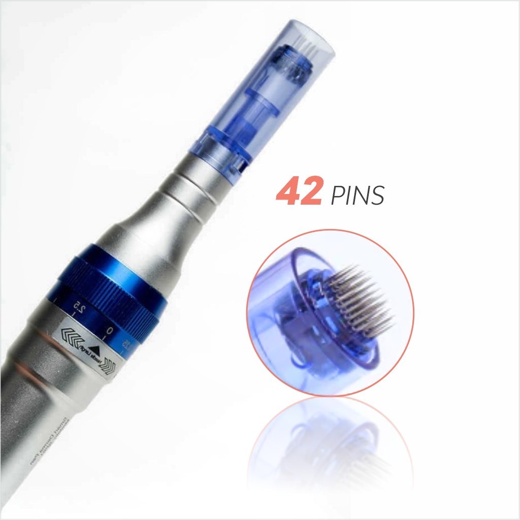 Dermapen İğnesi - Mavi (42 İĞNELİ - 10 ADET) Dr.Pen ULTIMA A6, A1 Cihazlara Uyumlu
