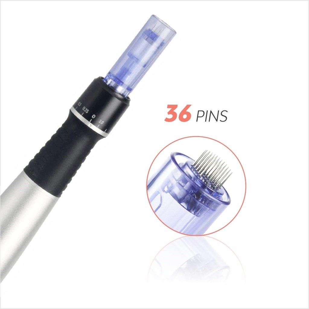 Dermapen İğnesi- Mavi Kapaklı (36 İĞNELİ - 10 ADET) Dr.Pen ULTIMA A1 Cihazlara Uyumlu